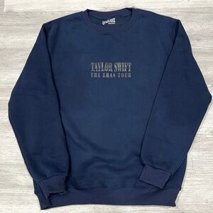 TAYLOR SWIFT |The Eras Tour Concert Blue Crewneck Sweater in Navy SZ Large